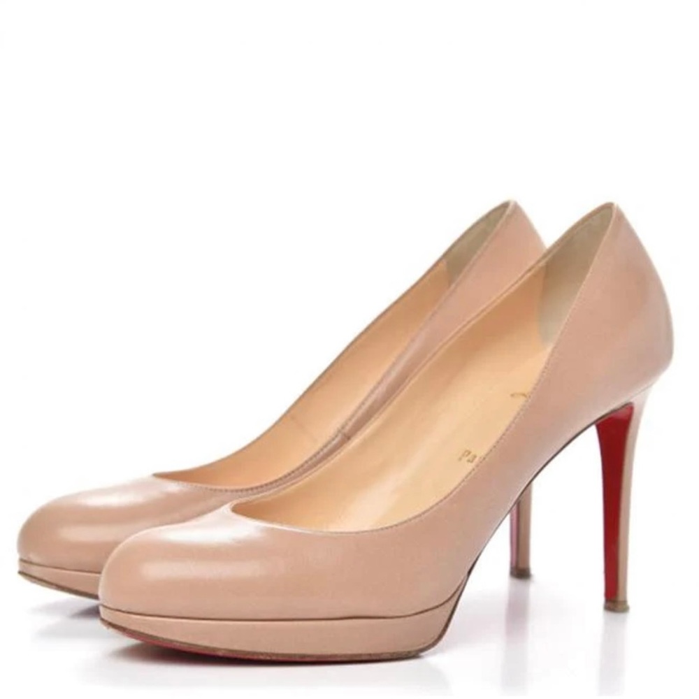 Christian Louboutin Simple Platform Round Toe Heels